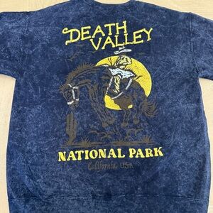 Bowery Supply Co. Navy Death Valley Crewneck size Large